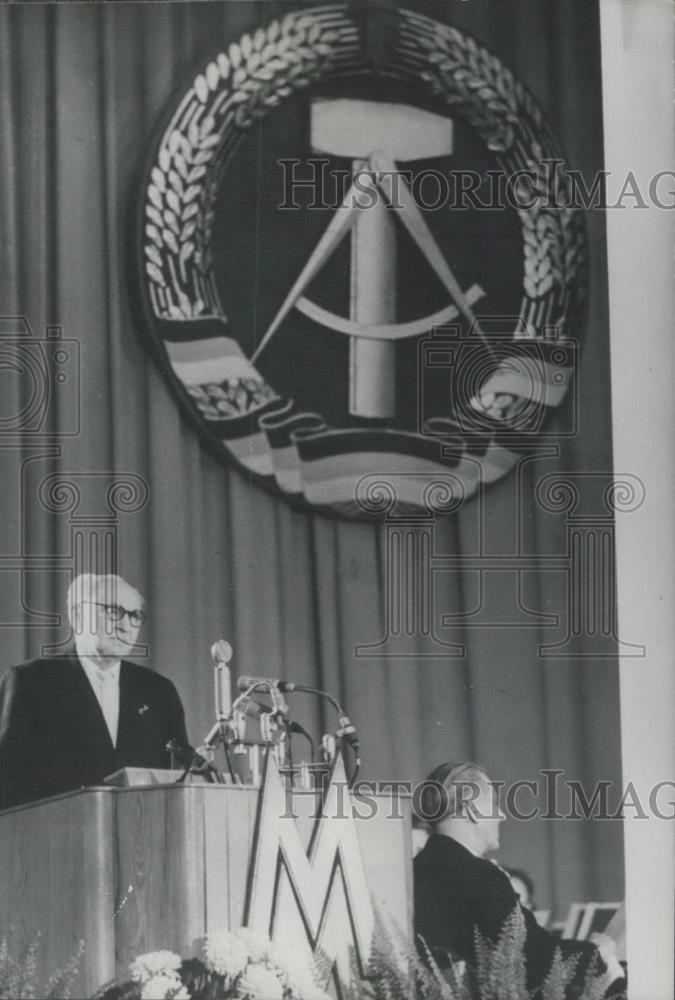 1960 Press Photo Heinrich Rau/German Minister Foreign/Home Trade - Historic Images