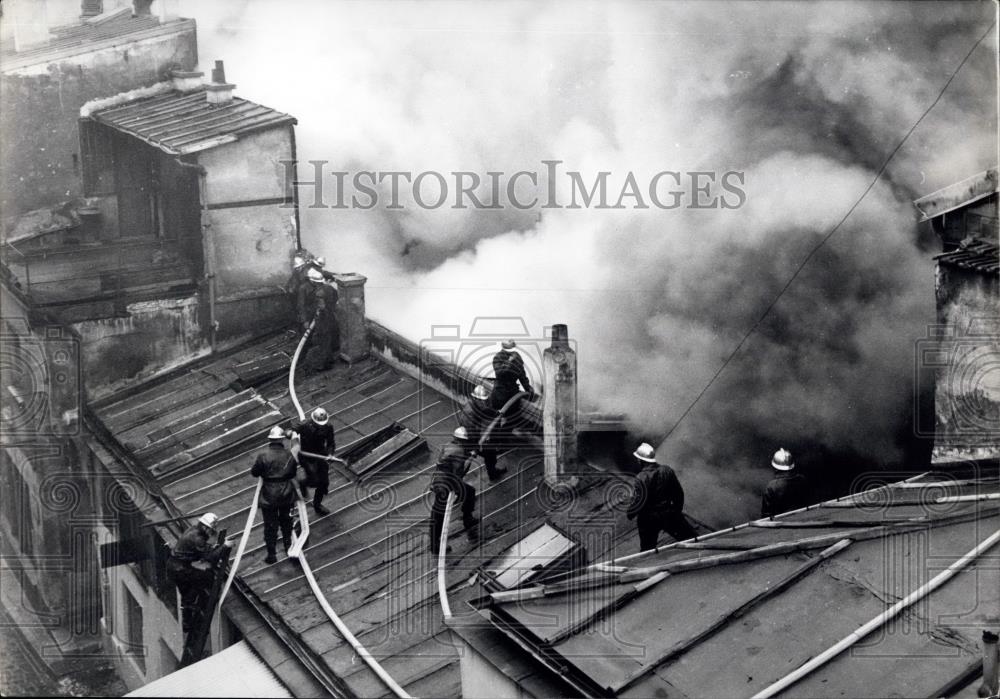 Press Photo Fire, Firefighters - Historic Images