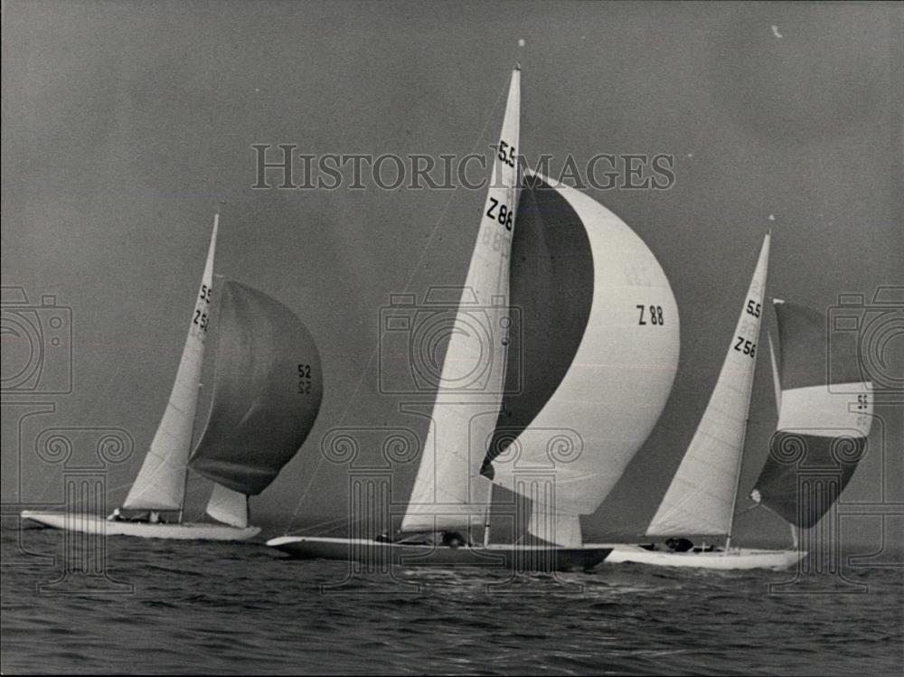 1968 Press Photo Louis Noverraz won the 5.50 meters yachts European Championship - Historic Images