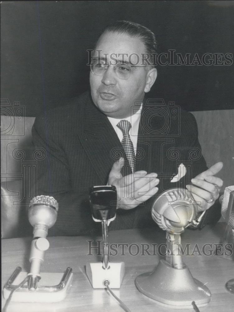 1957 Press Photo Portugal Minister, Foreign Affairs Paulo Arension Veressimo - Historic Images