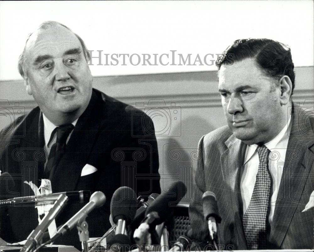 1980 Press Photo Home Secretary Mr. Willie Whitelaw &amp;Sir David McNee - Historic Images