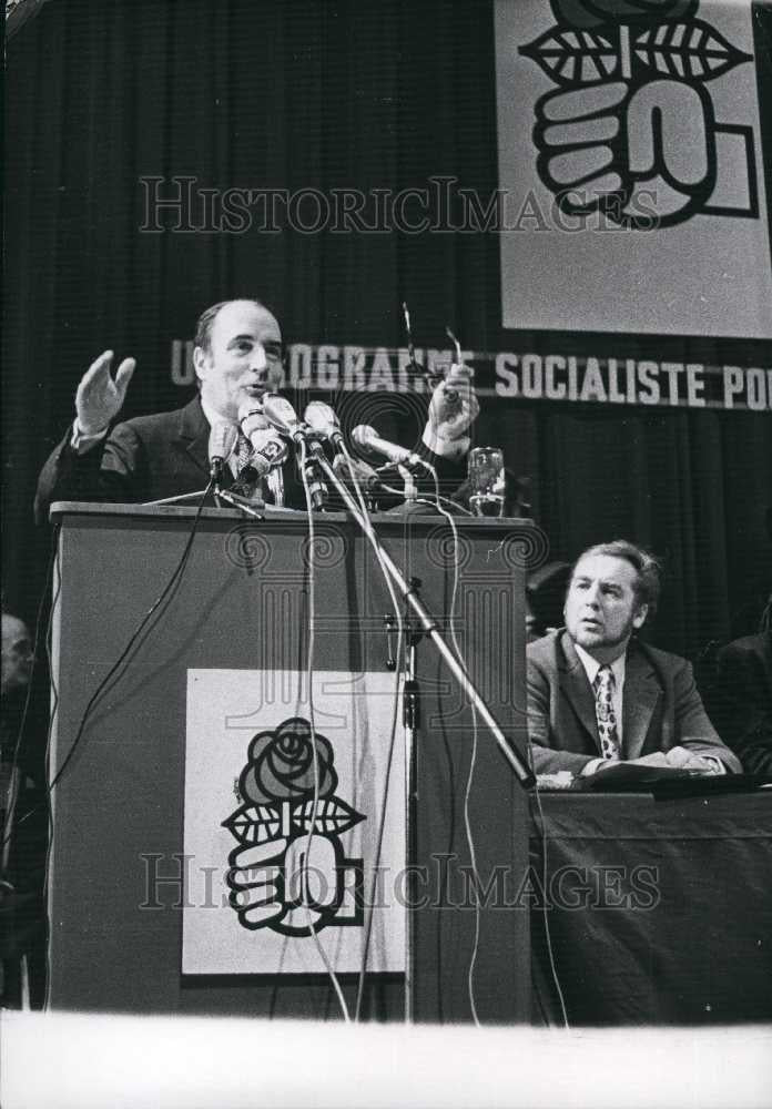 1972 Press Photo French Socialist party, Francois Mitterrand - Historic Images
