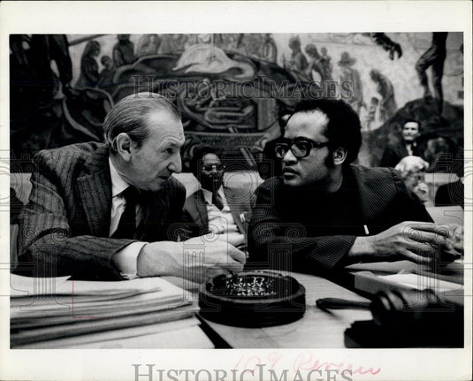 1976 Press Photo Sec. Gen. Kurt Waldheim & Security Council President Salim A - Historic Images