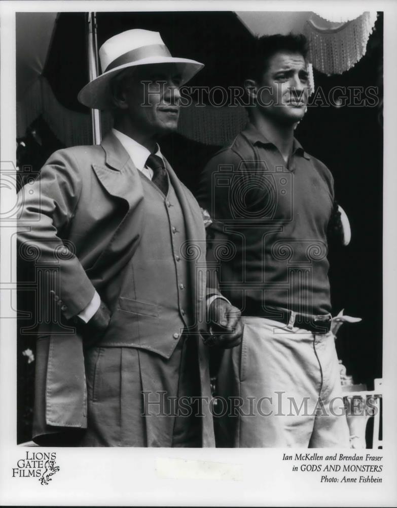 1998 Press Photo Ian McKellen and Brendan Fraser in Gods and Monsters - Historic Images