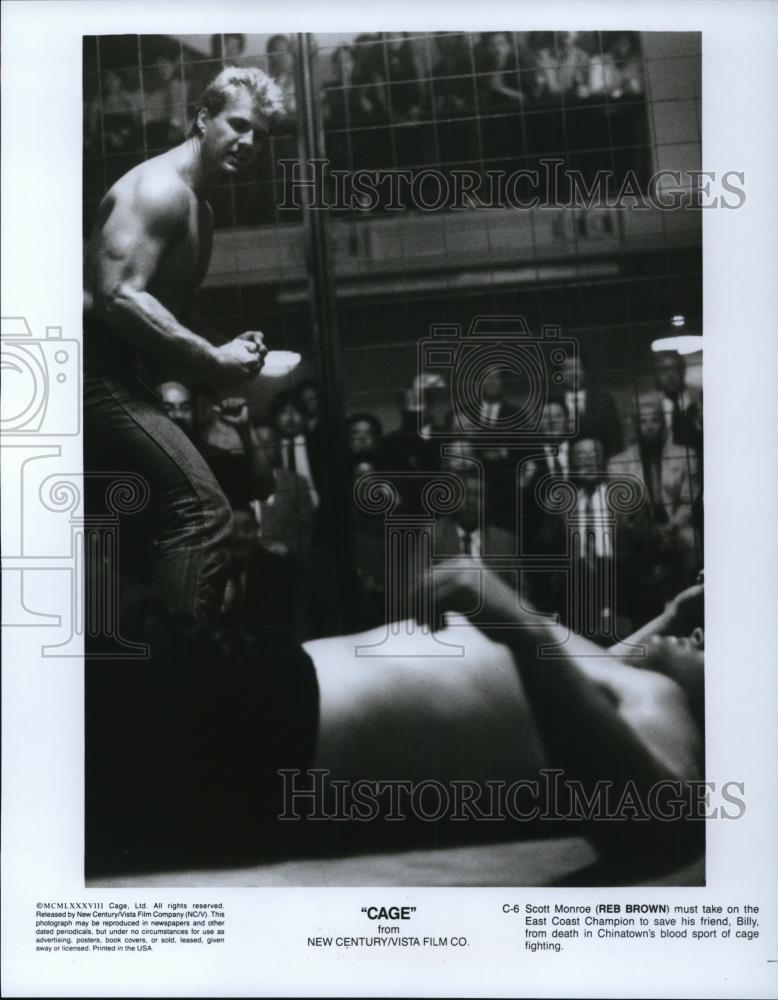 1990 Press Photo Scott Monroe in Cage - cvp27981 - Historic Images