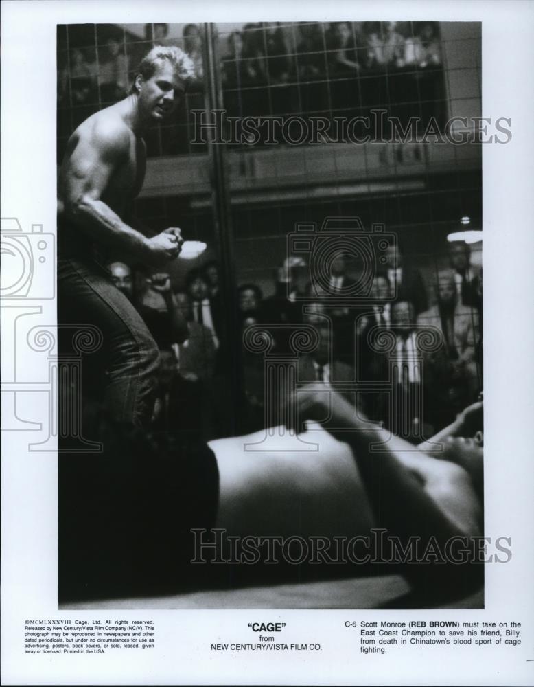1990 Press Photo Scott Monroe in Cage - cvp27981 - Historic Images