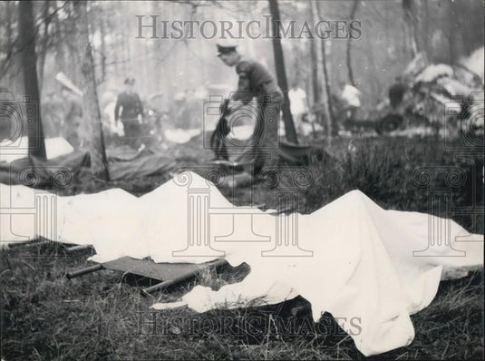 Press Photo Frankfurt Brussels plane crash: - Historic Images