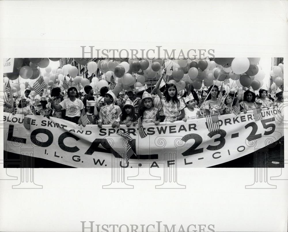 1981 Press Photo NYC, Labor day parade - Historic Images