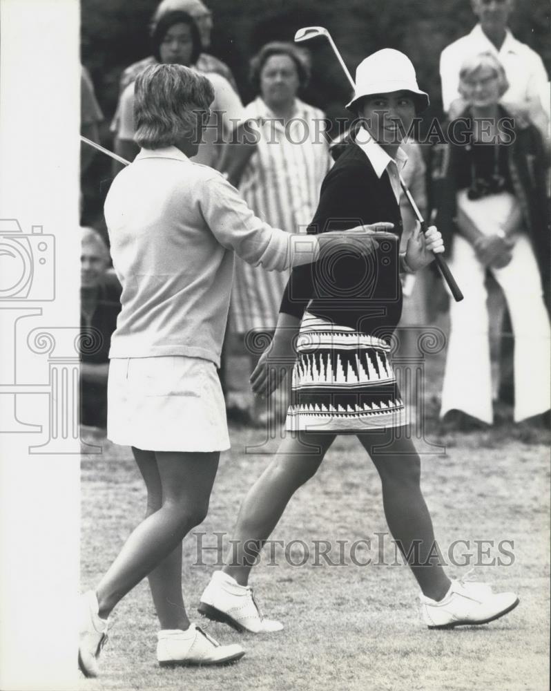 1976 Press Photo Golfer Sanda Palmer in Women&#39;s Colgate European Open Champion - Historic Images