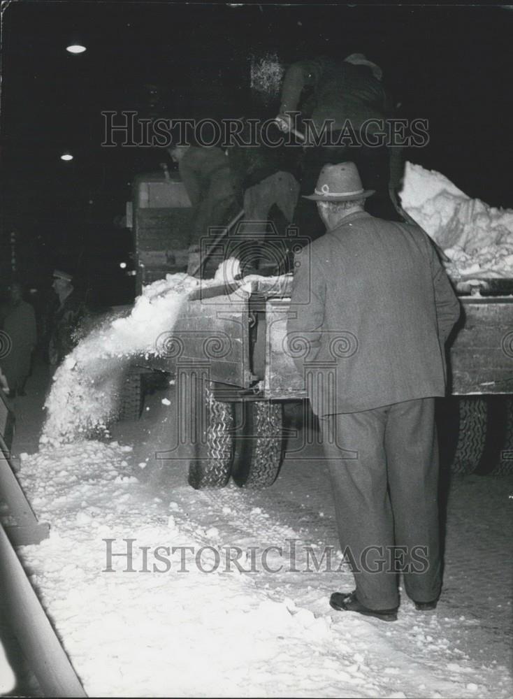 1956 Press Photo Snow for Cortina - Historic Images