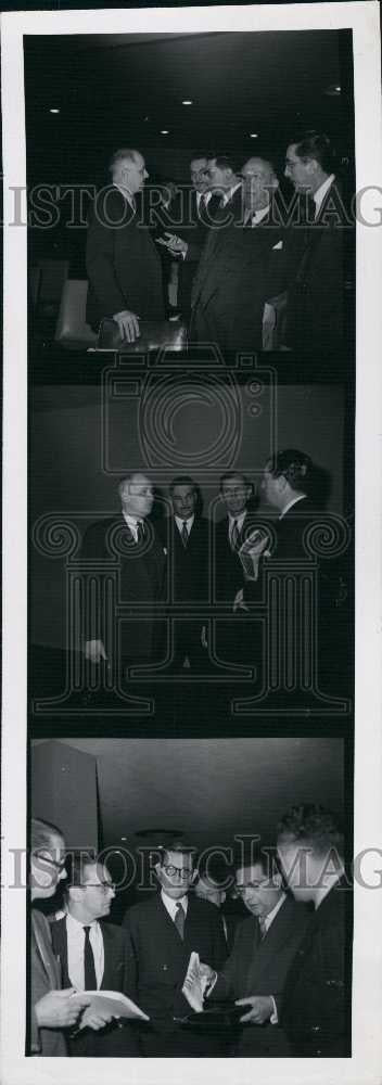 1957 Press Photo Upin French Foreign secretary in the UN - Historic Images