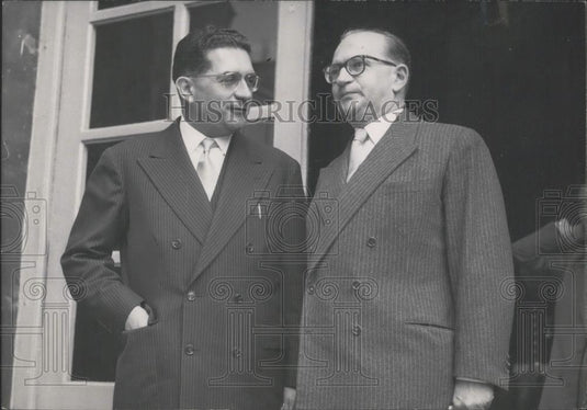 Press Photo Algerian Discussion President Faure Governor Soustelle - Historic Images