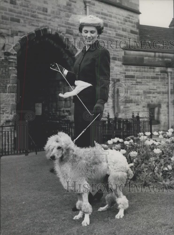 Press Photo Mrs. Daphne Dixon and her Poodle - Historic Images