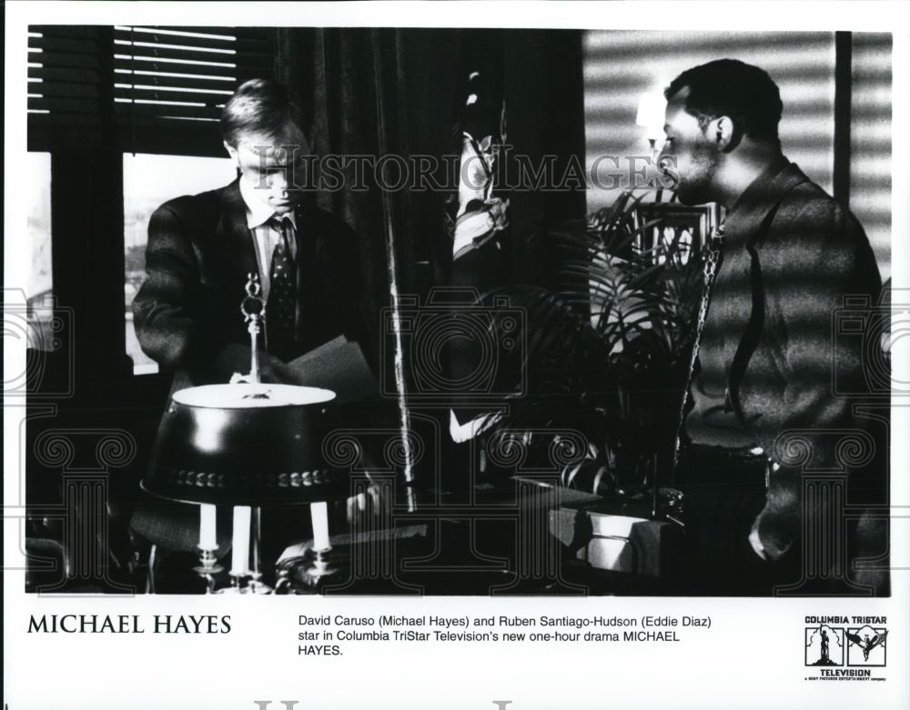 1997 Press Photo David Caruso Ruben Santiago Hudson on Michael Hayes