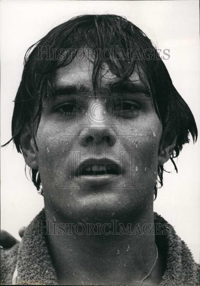 Press Photo French Swimming Champion Alain Moscone - Historic Images