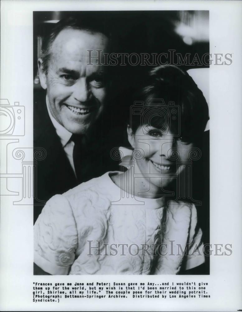 1981 Press Photo Henry Fonda and Shirlee pose for wedding portrait - cvp21085 - Historic Images