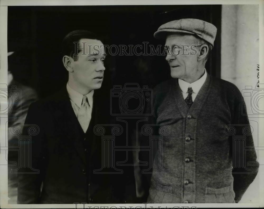 1934 Press Photo Harold J Anderson &amp; William Waddington robbed at National Bank - Historic Images