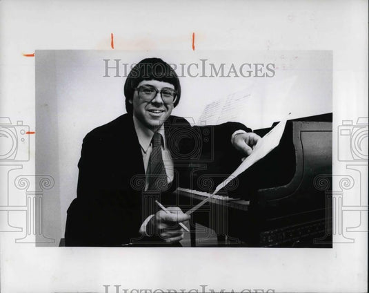1980 Press Photo David Kechley Composer Footpath Dance Company Cleveland Ohio - Historic Images