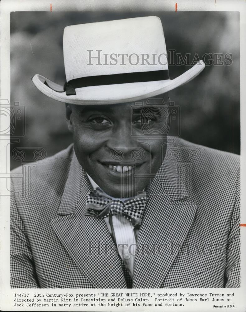 1970 Press Photo James Earl Jones as Jack Jefferson in The Great White Hope - Historic Images