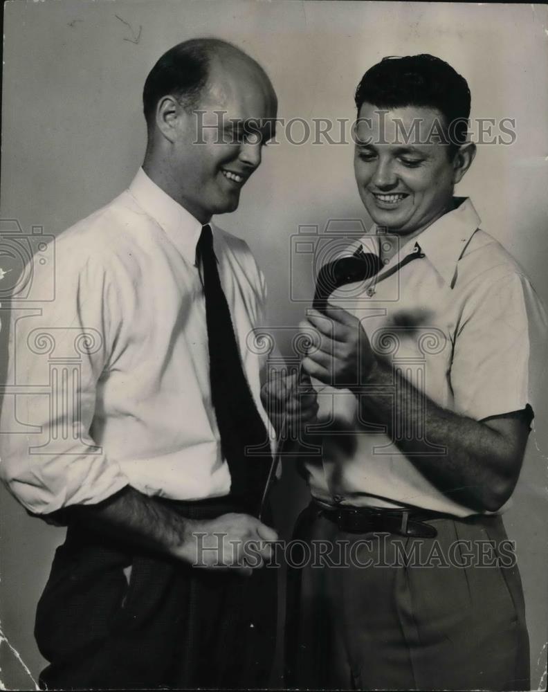 1949 Press Photo Leonard Jones and Jack Coyne, Cleveland Possiblities Unlimited - Historic Images