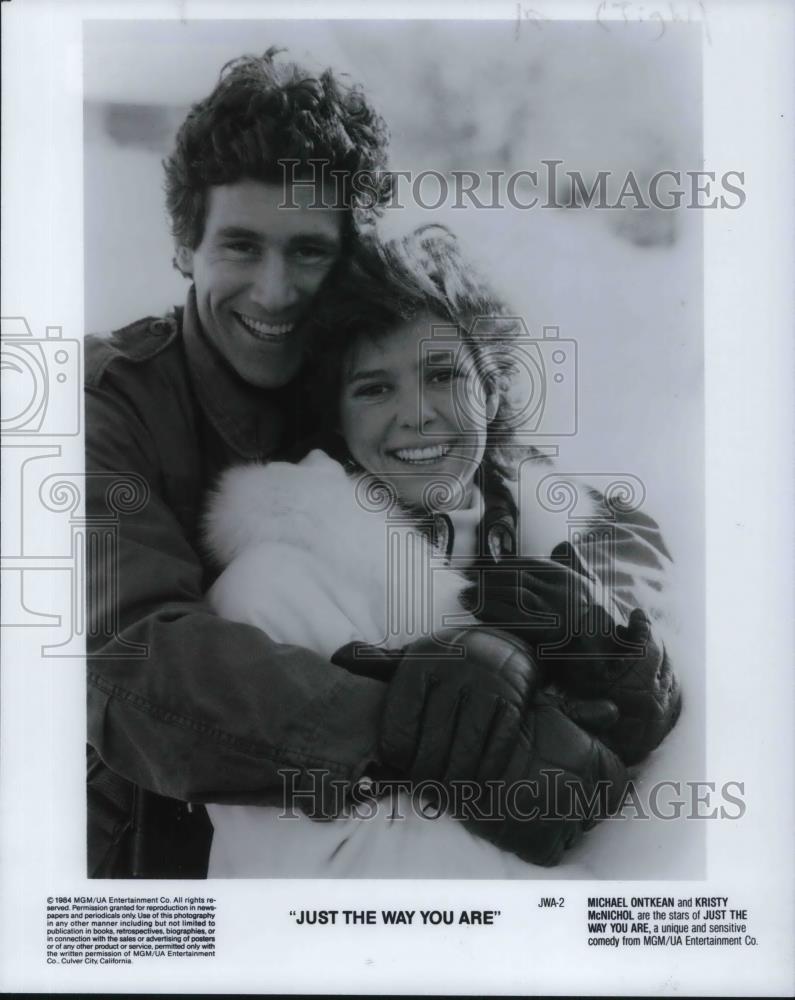 1984 Press Photo Michael Ontkean and Kristy McNichol in Just the Way You Are - Historic Images