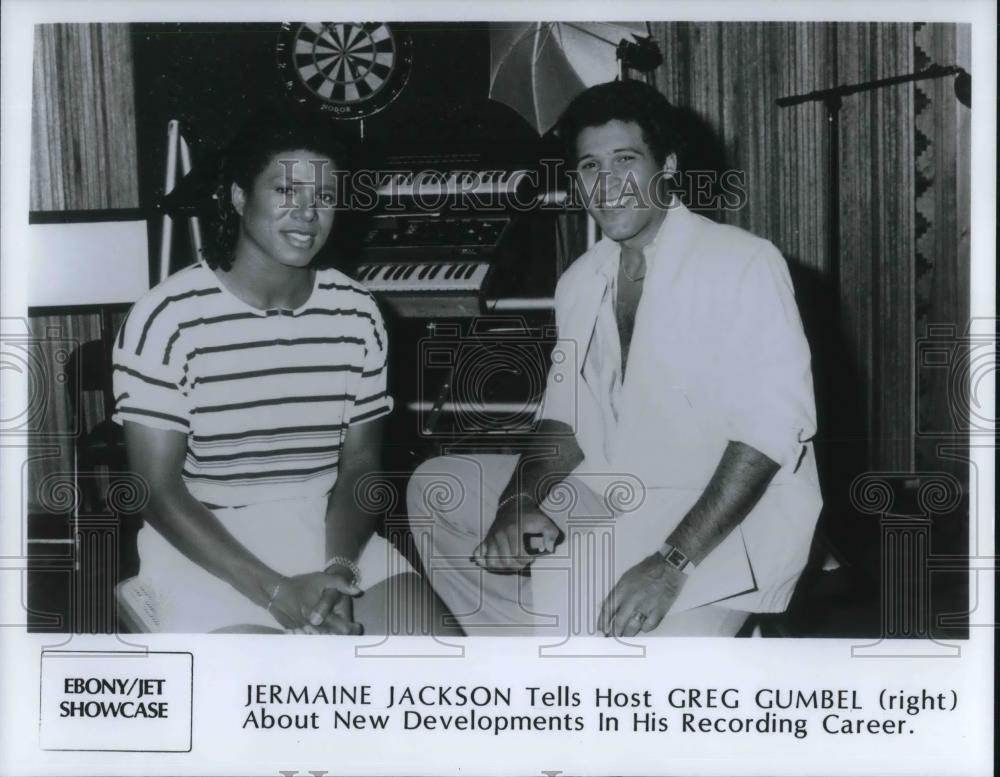 Press Photo Jermaine Jackson and Greg Gumbel - cvp20752 - Historic Images