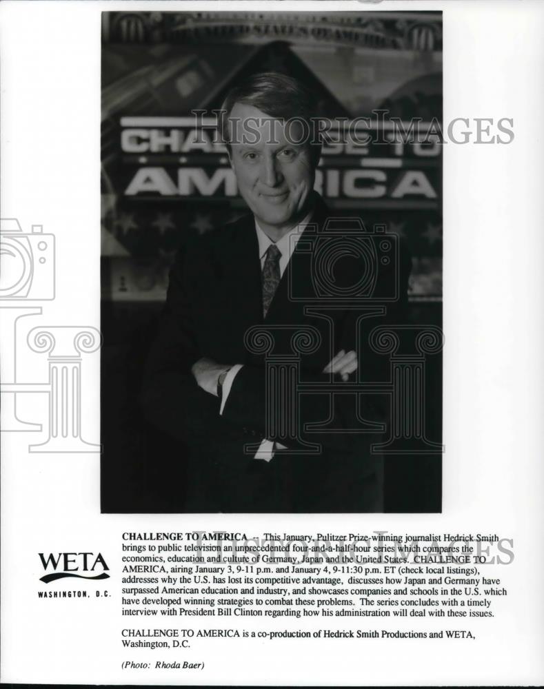 Press Photo Journalist Hedrick Smith on Challenge to America - cvp25716 - Historic Images