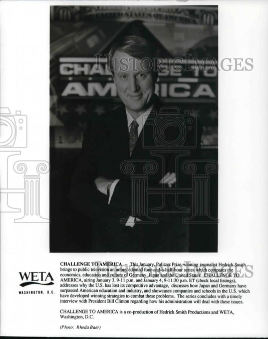 Press Photo Journalist Hedrick Smith on Challenge to America - cvp25716 - Historic Images