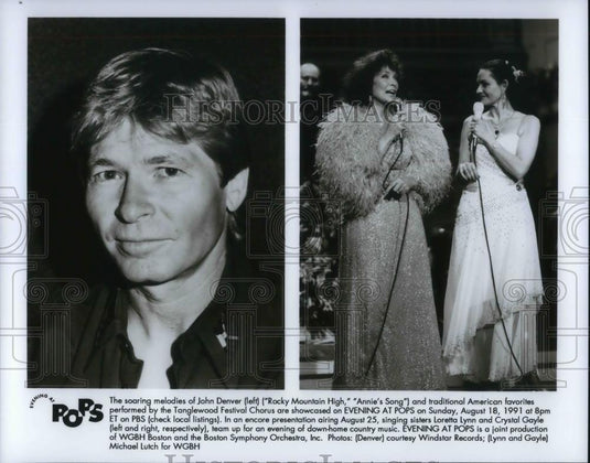 Press Photo John Denver Loretta Lynn Crystal Gayle Evening at Pops - cvp23906 - Historic Images