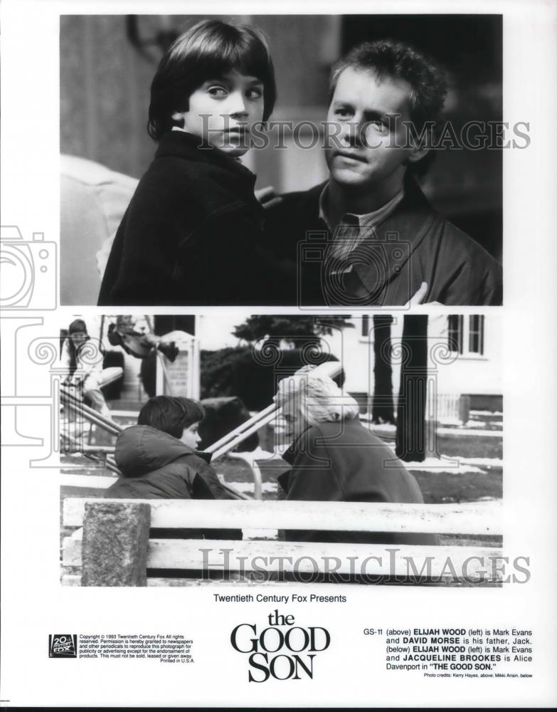 1993 Press Photo Elijah Wood David Morse Jacqueline Brookes in The Good Son - Historic Images