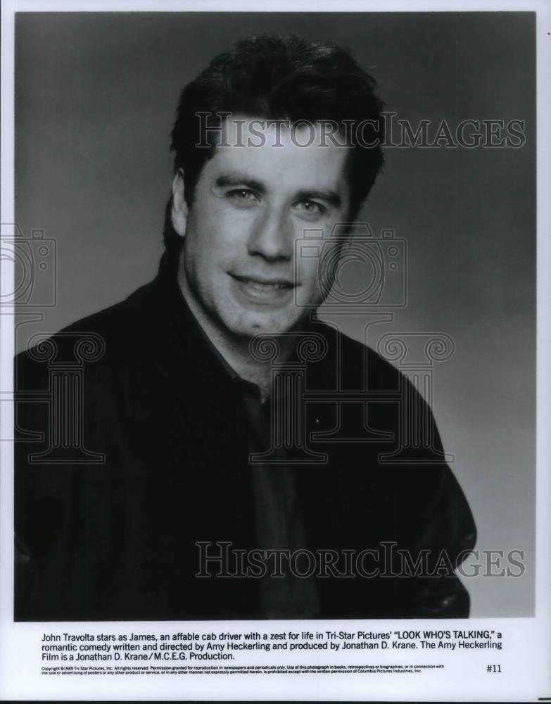 1989 Press Photo John Travolta as James in Look Who's Talking - cvp22930 - Historic Images