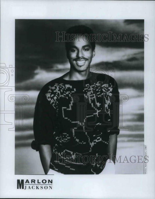 1987 Press Photo Marlon Jackson Pop Singer Songwriter Musician of Jackson 5 - Historic Images