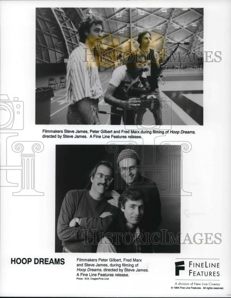 1994 Press Photo Steve James Peter Gilbert Fred Marx Filmmakers of Hoop Dreams - Historic Images