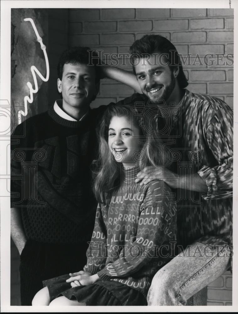 1989 Press Photo Paul Reiser, Stace Keanan &amp; Greg Evigan in My 2 Dads - Historic Images