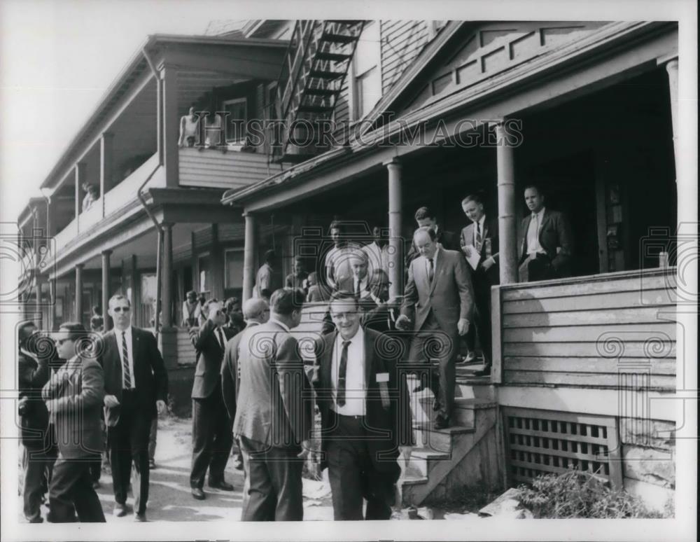 1966 Press Photo Herbert H. Humphrey visit in Cleveland Ohio - cvp23639 - Historic Images