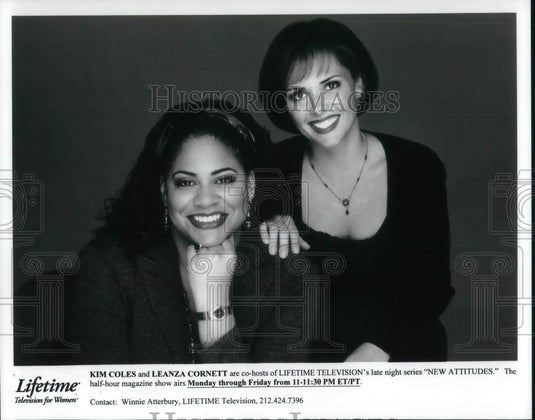 Press Photo Kim Coles nd Leanza Cornett, host of NEW ATTITUDES - cvp22619 - Historic Images