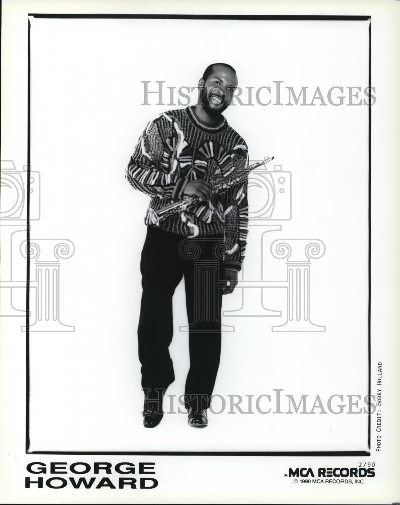 1990 Press Photo George Smooth Jazz Saxophone Player - cvp27439 - Historic Images