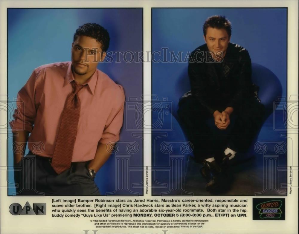 1996 Press Photo Bumper Robinson and Jared Harris in "Guys Like Us" - cvp23087 - Historic Images
