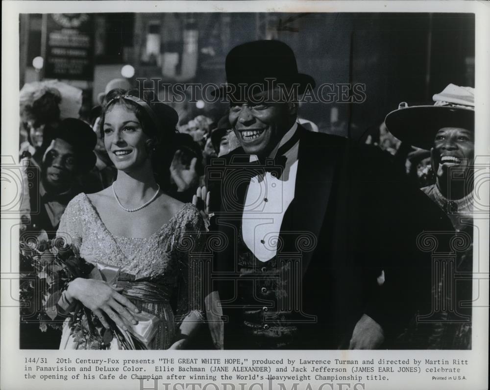 1970 Press Photo James Earl Jones and Jane Alexander in "The Great White Hope" - Historic Images