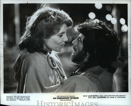 1978 Press Photo Alan Bates Jill Clayburgh in An Unmarried Woman - Historic Images