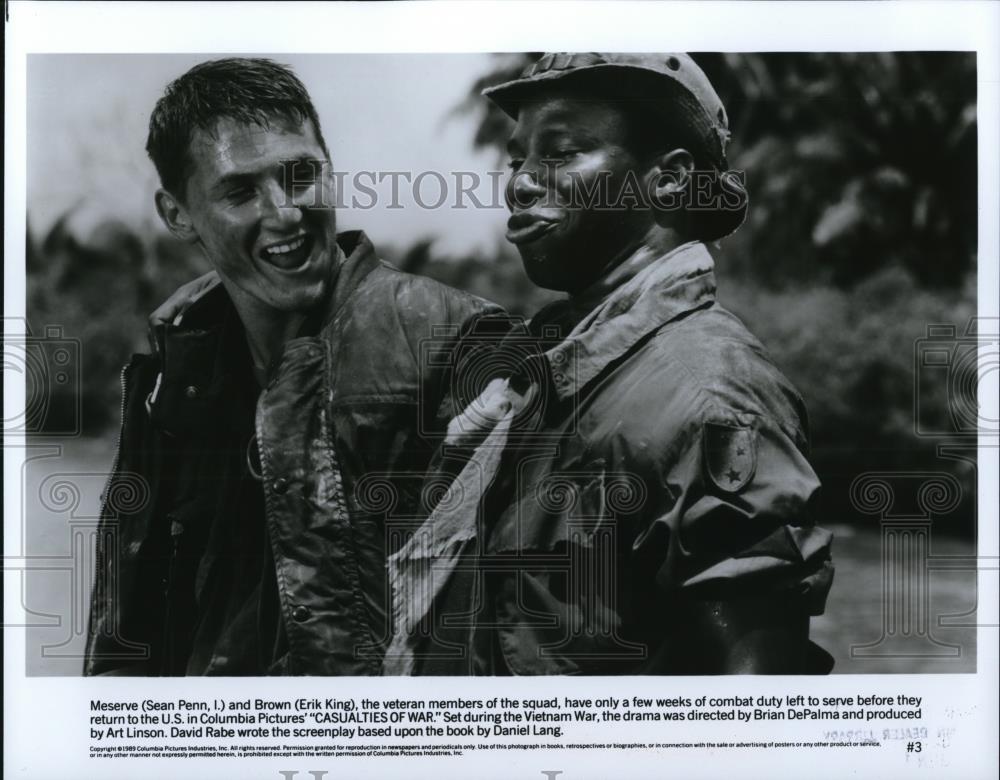 1990 Press Photo Sean Penn & Erik King in Casualties of War - cvp28200 - Historic Images