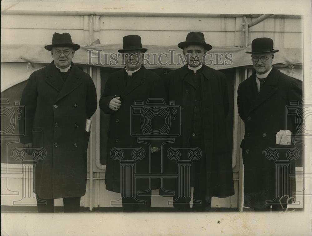 1928 Press Photo Cleveland Bishop Joseph Schrembs, TC O&#39;Reilly,Mgr J McFadden - Historic Images