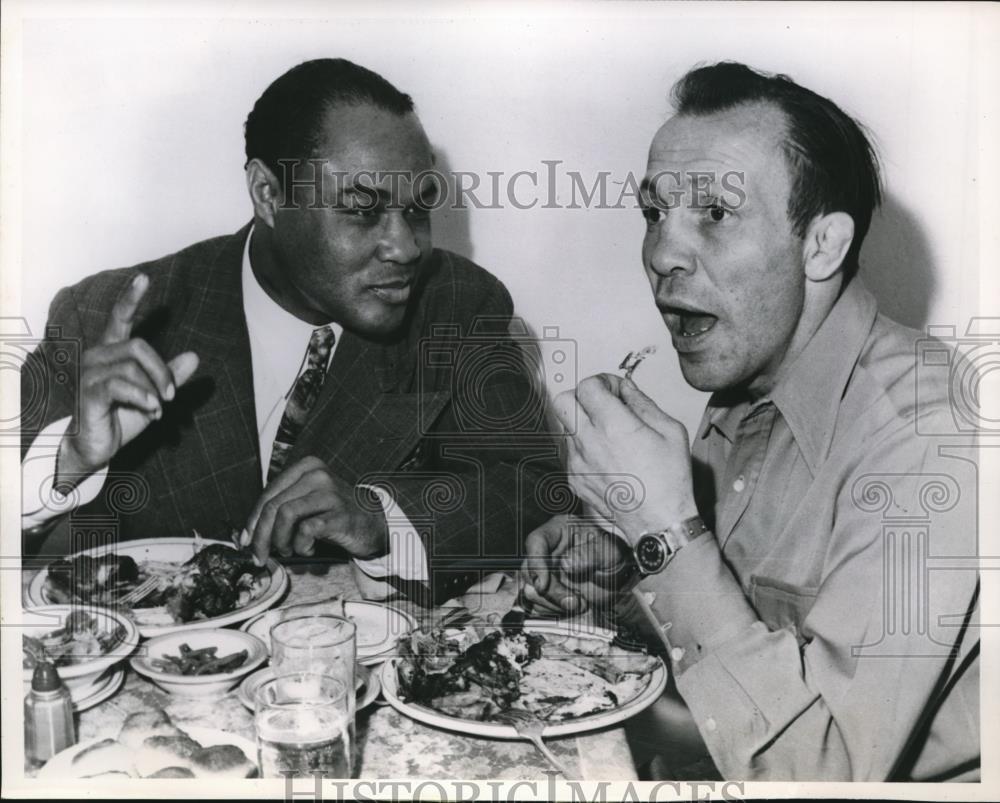 1951 Press Photo Phoenix Az Henry Armstrong &amp; Lou Ambers ex lightweight champ - Historic Images