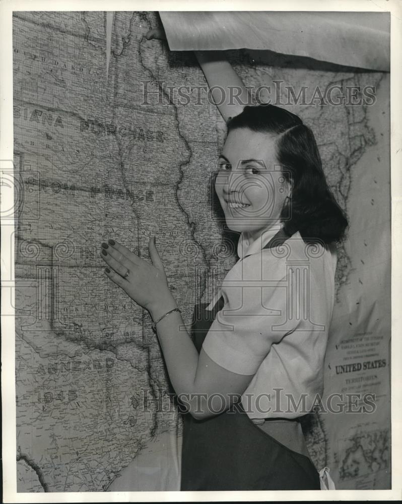 1939 Press Photo The New official master Map of the United States - Historic Images