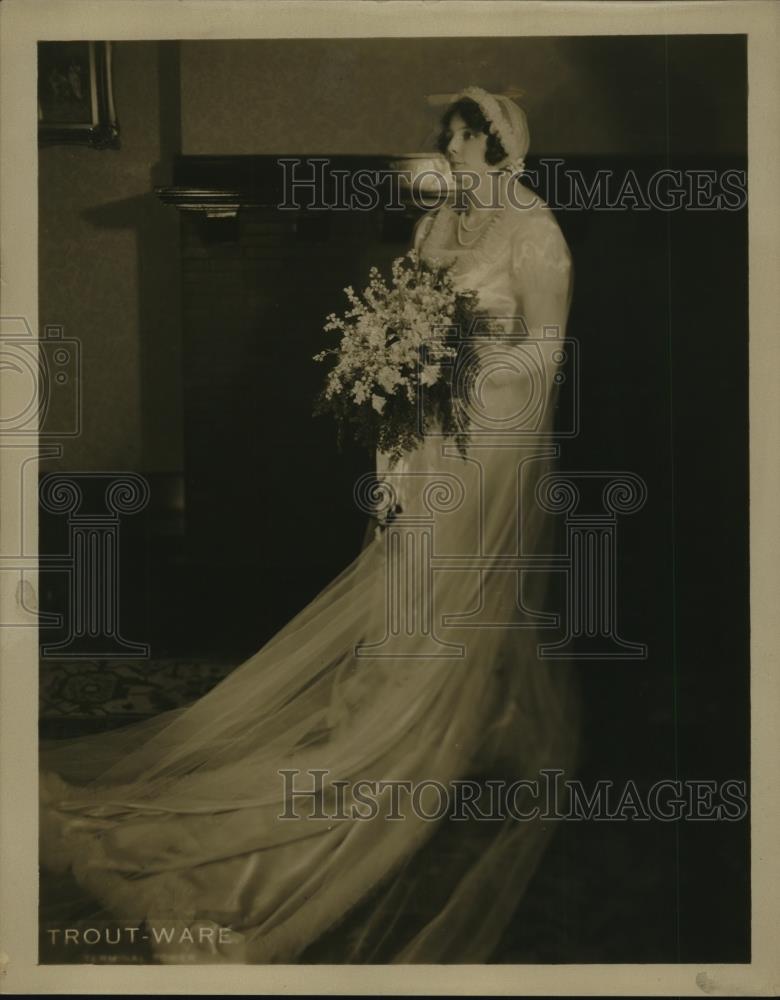 1980 Press Photo Mrs. Charles A. Albright, Jr., formerly Miss Clara Myers - Historic Images