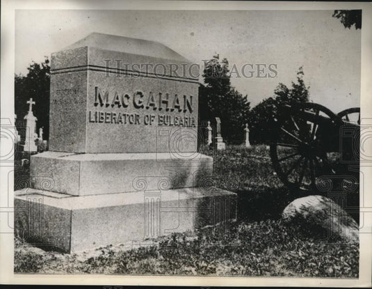 1939 Press Photo Tomb of Januarius Aloysius MacGahan in Pigeon Roost,Ohio - Historic Images