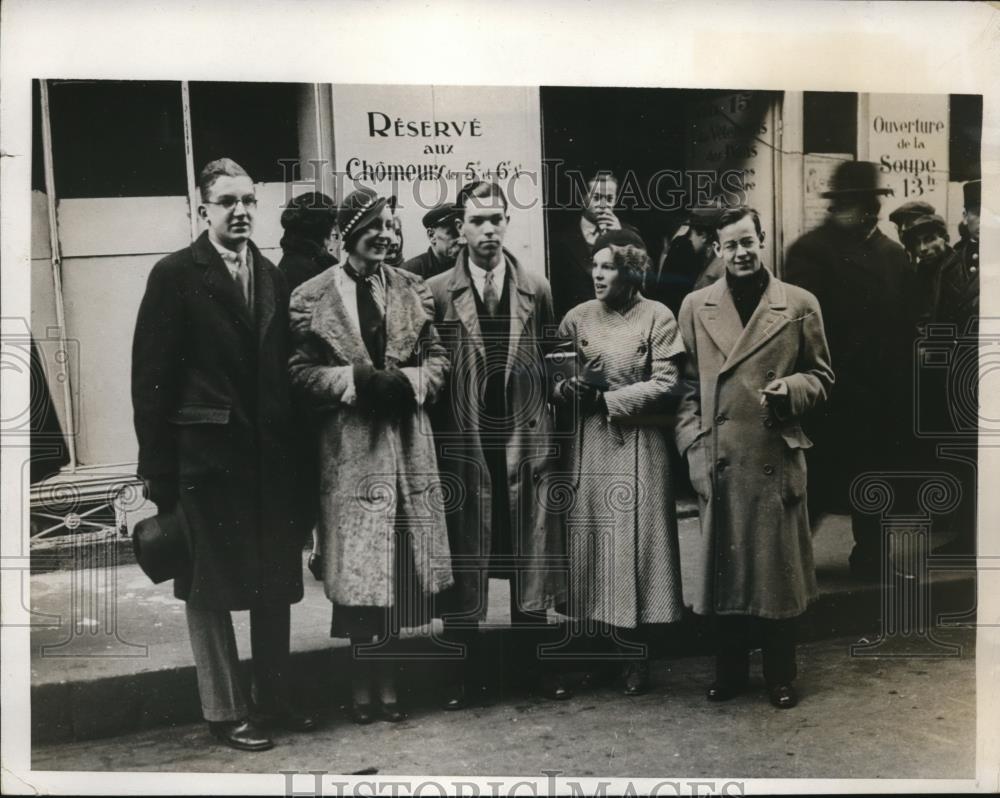 1933 Press Photo Bancroft Littlefield,Marjorie Miller,John Gross,Joan Kinsley - Historic Images