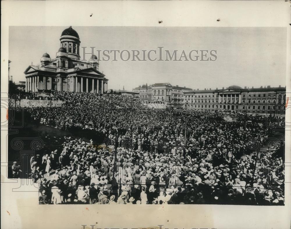 1932 Press Photo Finland&#39;s fascists mobilized for march on Capital - Historic Images