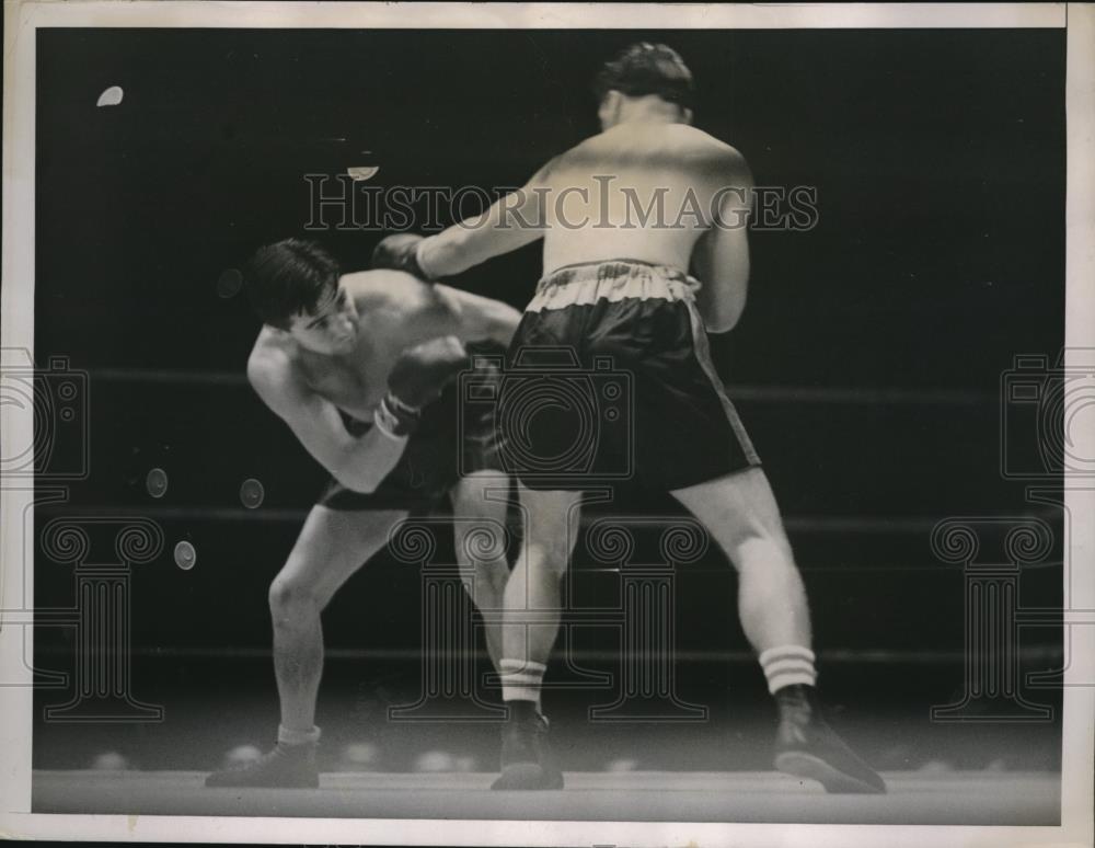 1936 Press Photo Gustave Uder vs Jimmy Leto in 10 round bout - nes25063 - Historic Images