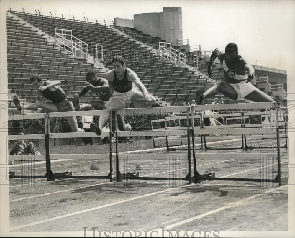 1938 Press Photo All Star track &amp; field Allen Tolmich, Wm Lacefield, C Paxton - Historic Images